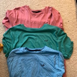 Hollister shirts various colors size large
